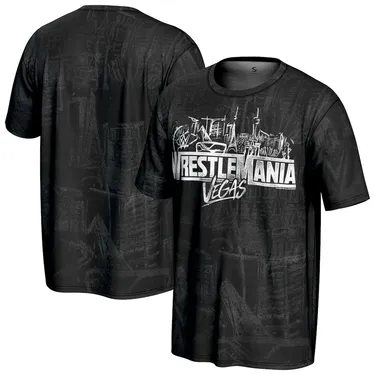 Men's ProSphere Black WrestleMania 42 Pattern T-Shirt