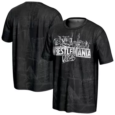 Men's ProSphere Black WrestleMania 42 Pattern T-Shirt