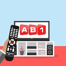 Illustration d'AB1 sur une télé