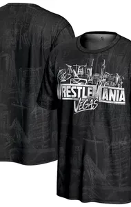 Men's ProSphere Black WrestleMania 42 Pattern T-Shirt