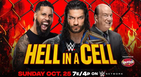 Affiche du Universal Champion Roman Reigns vs. Jey Uso Hell in a Cell, I Quit Match à Hell In A Cell 2020